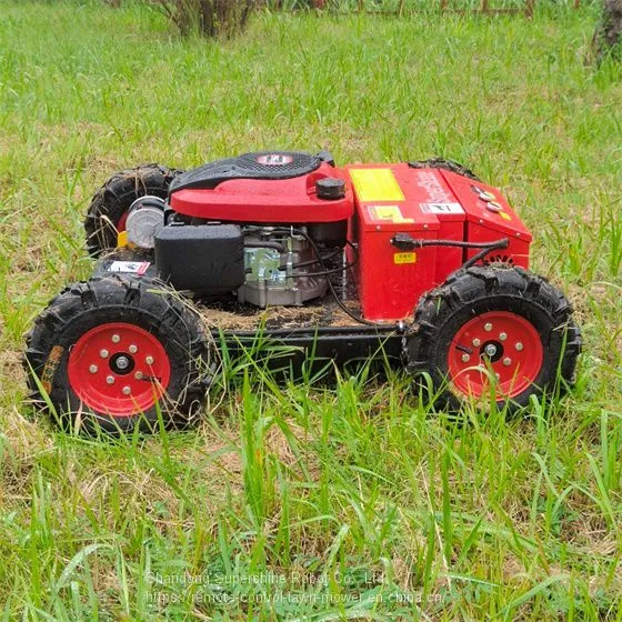 Remote Control Mower With Tracks, China Remote Control Brush Cutter Price, Grass Trimmer for Sale photo-4