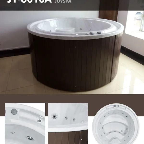 Round Modern Design Free Standing Outdoor Hydrotherapy Massage SPA Bath Hot Tub Acrylic Whirlpool Massage Bathtub photo-5