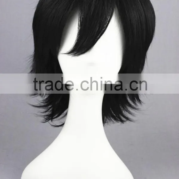 High Quality 35cm Short Black Straight Prince of Tennis Wig Synthetic Anime Wig Cosplay Hair Wig photo-3