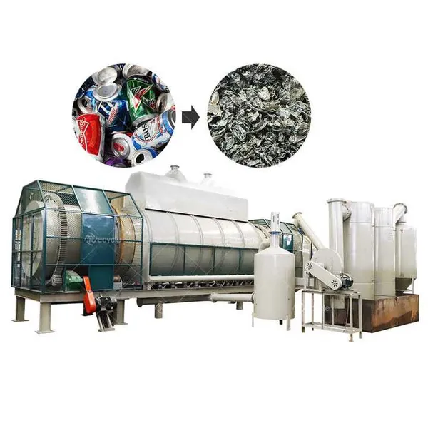 Professional Aluminium Carbonization Recycling Plant UBC Decoating Machine Cans Painting Removing Furnace Production Line