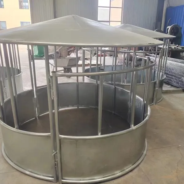 3 Pieces Assembled Round Hay Feeder for Cattle/Sheep Round Horse Cattle Hay Feeder photo-3