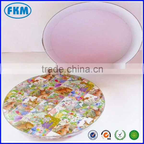 Round Cardboard EASTER Decorative BOX Container photo-2