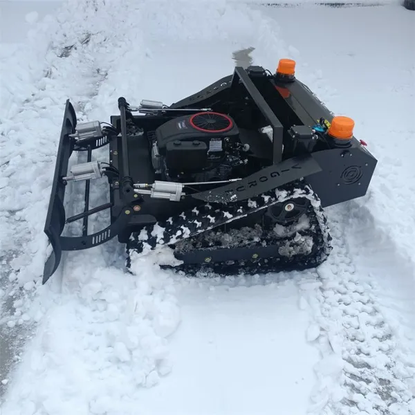 Industrial 4-Stroke Gasoline Engine Electric Traction Motor Zero Turn Cordless Robotic Rubber Track Lawn Mower for Hills photo-3