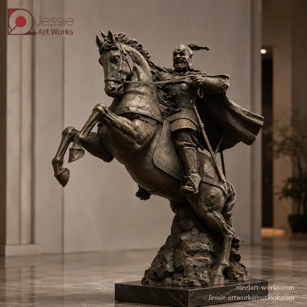 Low Poly Human Figure Statue for Modern Art Display photo-5