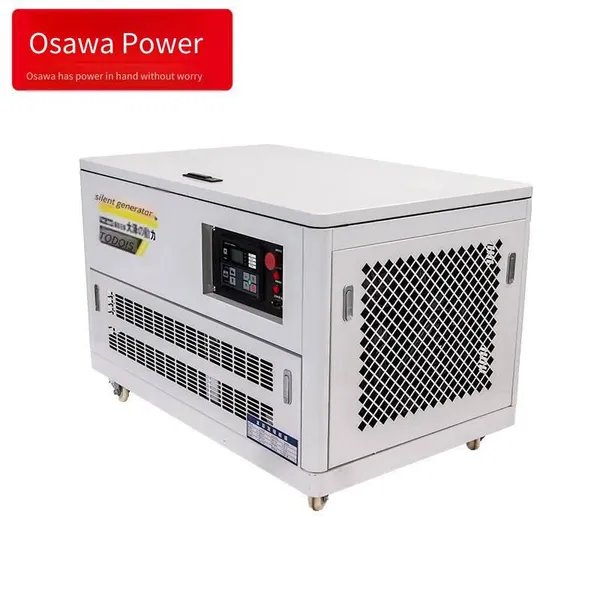 Low-noise 15kw and 30kw Four-cylinder Water-cooled Gasoline Generators for Backup in Business Halls