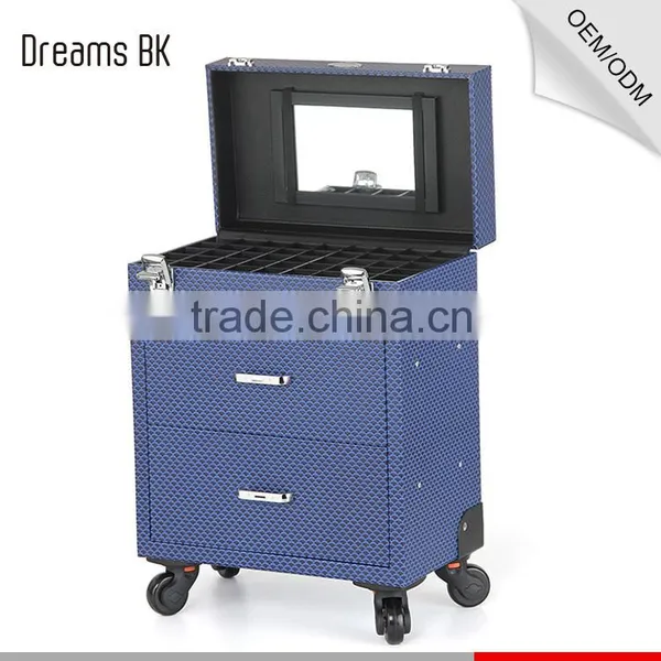 Factory Wholesale Makeup Artist Trolley Beauty Box Makeup Organizer Handbags With Drawings photo-4