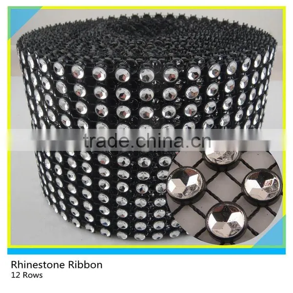 10 Rows Gold & Silver Rhinestone Mesh Plastic Sew on Tecnics 5 Yards photo-3
