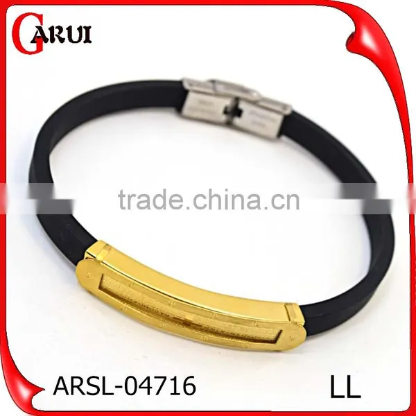 Customize New Products 2016 IP Plate Color Silicone Bracelet With Logo photo-4