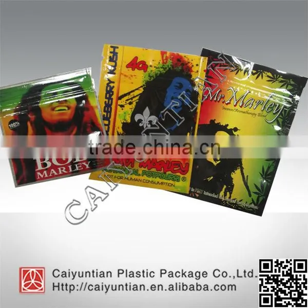 4g 10g Mr. Marley Plastic Herbal Incense Zipper Bag photo-3