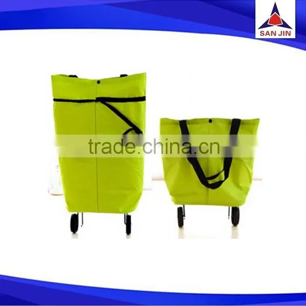 600D+PVC Oxford Fabric Foldable Shopping Trolley Bag With Wheels photo-5