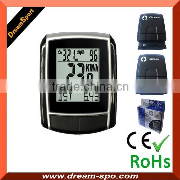 Wireless Speedometer Bike Computer With Pulse Candence Altimeter