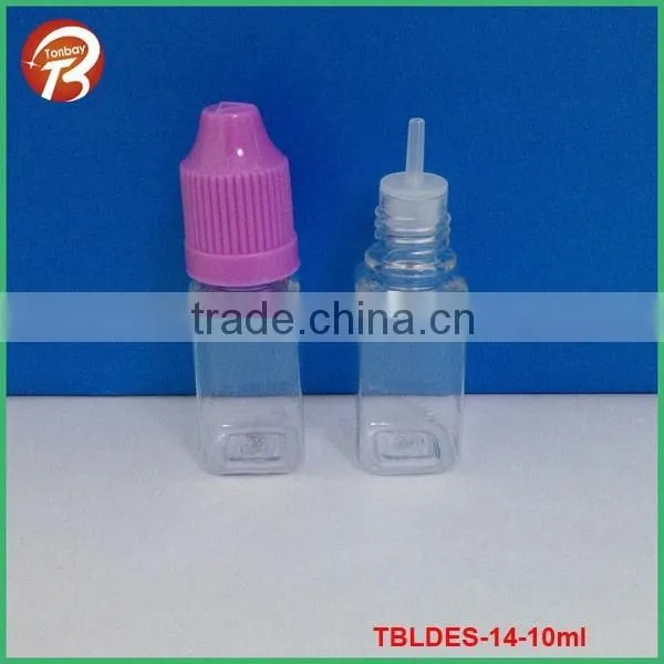 10ml 30ml PET Plastic Square E-liquid Bottle With Thin Dropper&childproof Cap photo-2