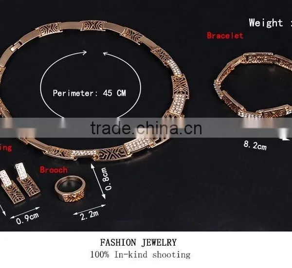Uk New Style Fashionable High Quality Rhinestone Gold Set photo-4