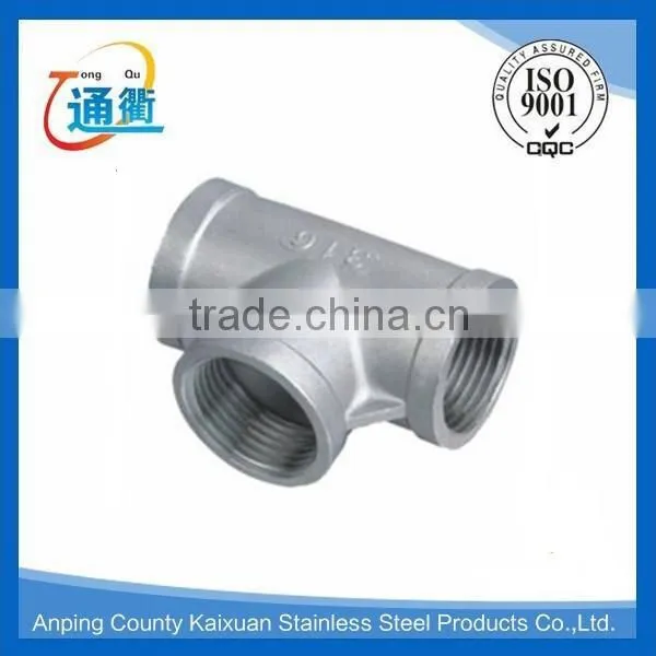 Made in China Casting Female Stainless Steel 316 3/4" Equal Tee photo-4