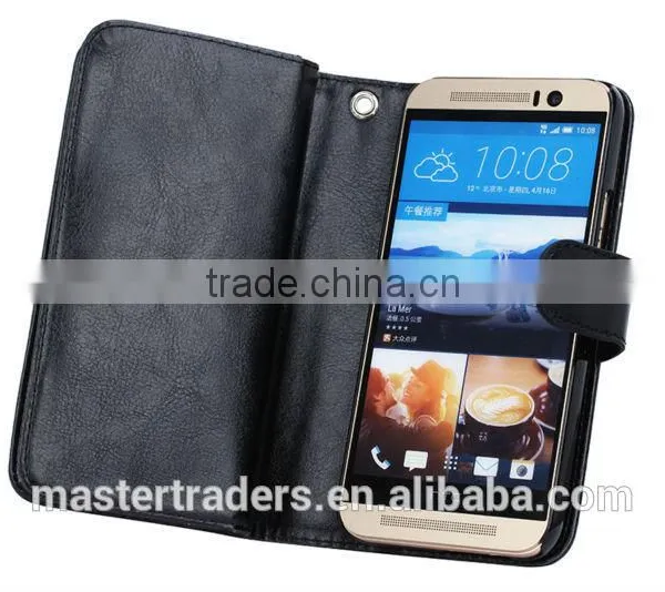 Cheap Crazy Horse Grain 2 In 1 Wallet PU Leather Case With Multi Card Slot For HTC One M9 MT-3657 photo-2