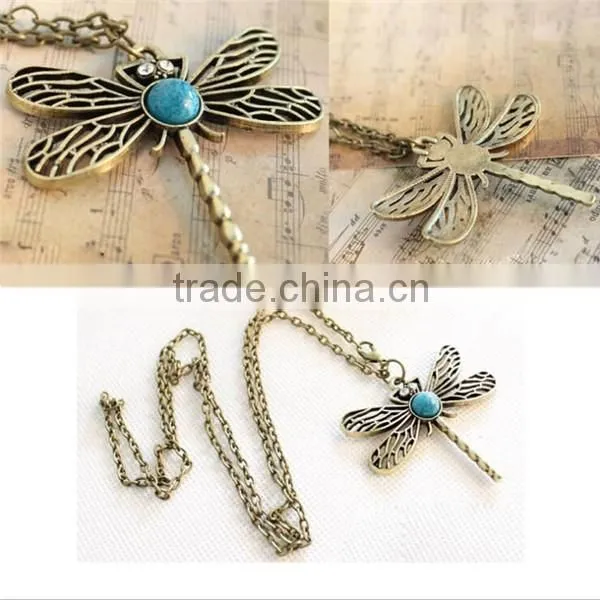 Sweater Chain Clothing Accessories Vintage Dragonfly Pendant Necklace photo-5