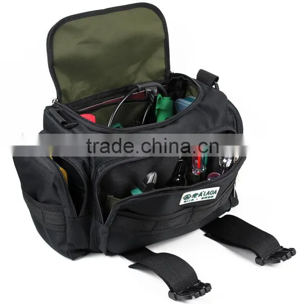 LAOA 15inch Double Layers Thicken Electrician Repair Tool Bag Oxford Fabric Waterproof Wear-resisting Tool Bag LA212817 photo-3