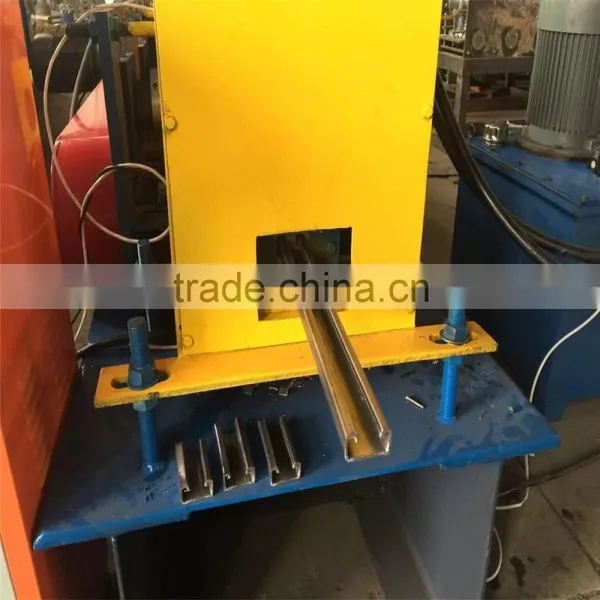 41 x 21mm Single Steel Slotted Channel Making Roll Froming Machine photo-3