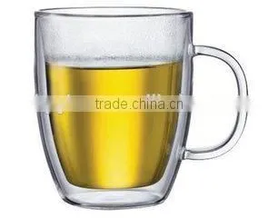 Black Double Wall Glass Travel Cup W/silicone Lid ; Sleeve 10oz