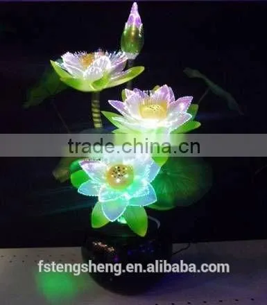 Wholesale Artificial Green Lotus Flowers/LED Fiber Optic Lotus Flowers Lamp photo-3