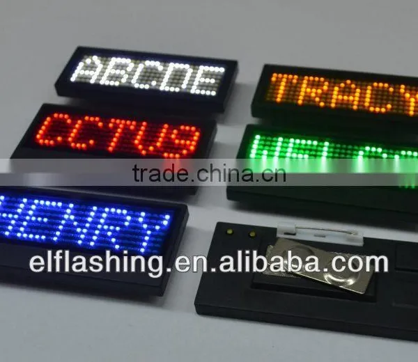 multicolor led badge/ 100% brightness led badge