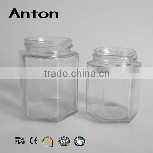 Various Capacity Footed Glass Storage Jar Sauce Bottles With Lid photo-3