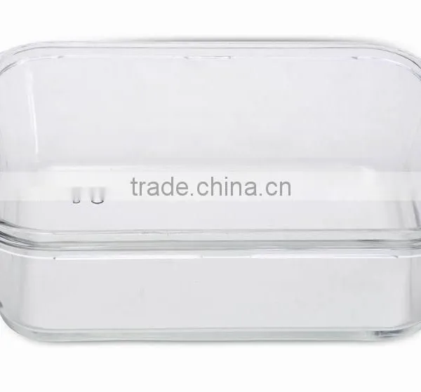 Clear Square Microwave Oven Glass Storage Box photo-4
