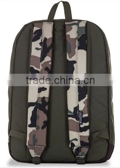 Camouflage Printed Canvas School Bag College Style Backpack photo-2