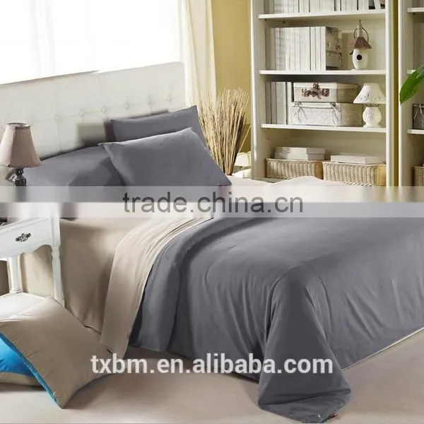 Polyester Sanding Fabric Solid Color Bedding Set photo-6