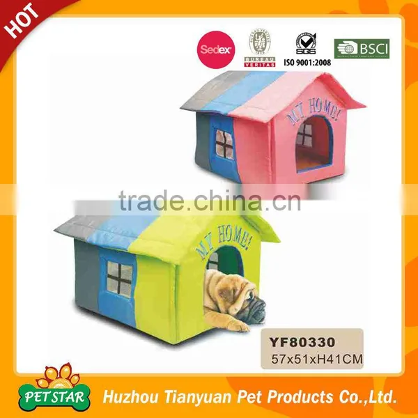 Sale!!! 2016 New Arrival Color Summer Use High Quality Waterproof Straw Fabric Cardboard Pet House