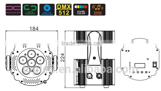 New Rechargable Battery/Wireless DMX PAR CAN 6pcs 4-in-1 8W RGBW photo-3