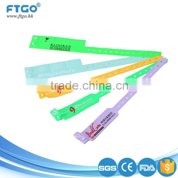 top quality security comfortable wear colorful tamper proof wristband
