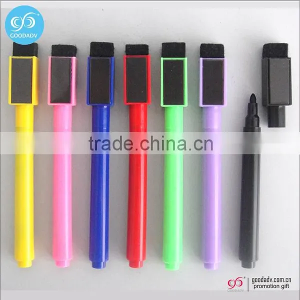 OEM Logo Custom Printed Black Ink Washable Markers Magnetic Erasable Pen photo-6