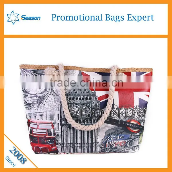 Waxed Canvas Bag Handbags Women Beach Bag Straw