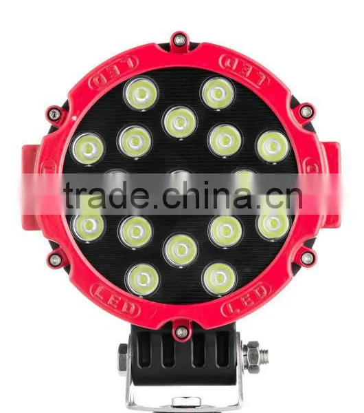 Auto Parts Offroad LED Work Light IP67 12V Epistar 51W LED Work Light for Cars, Red/Black 51w LED Work Light Quality Choice photo-2