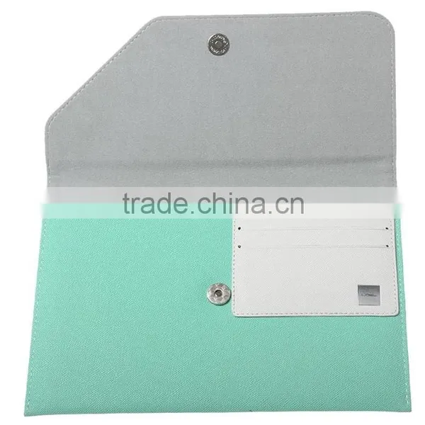 2-Tone PU Leather Envelope Sleeve Pouch for Tablet With Card Holders photo-5