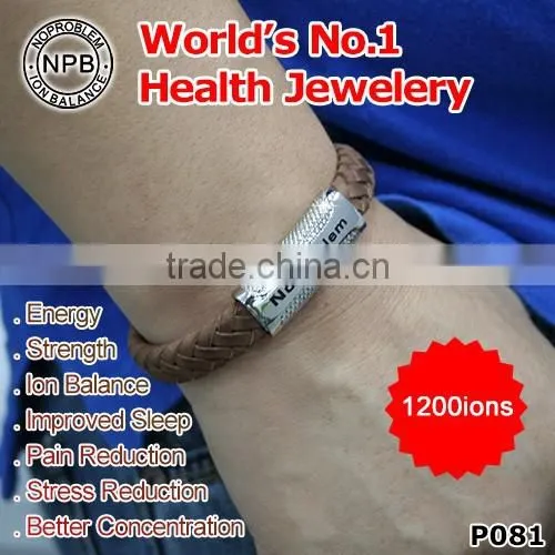 Noproblem P081 Stainless Steel 2015 Fashion Friendship Infinity Wristband Leather Bracelet photo-4