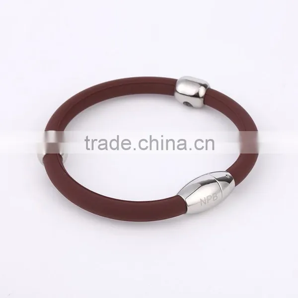 Noproblem P095 FDA Tourmaline Magnetic Germanium Jewelry Power Scalar Energy Health Cool Silicone Bracelet photo-3