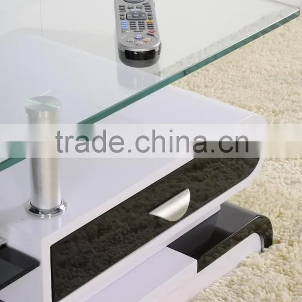 TV-3009 Glass Top TV Stand With Drawers photo-3