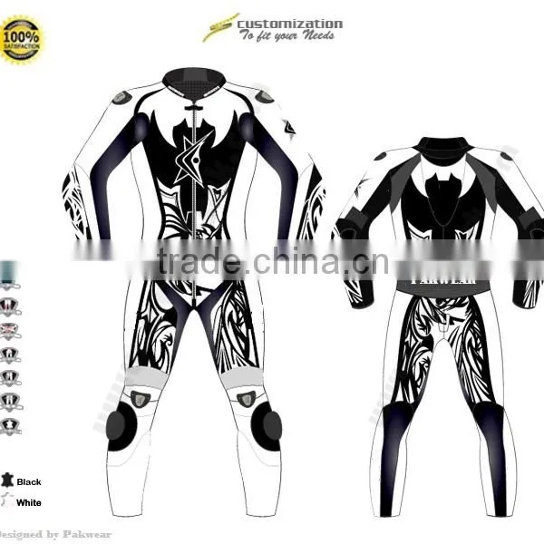 Women Motorbike Leather Suits With Printed Style PW-1014-8