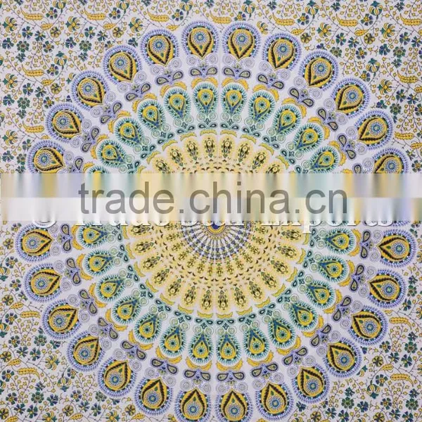 Queen Indian Ombre Mandala Ethnic Gypsy Wall Art Hippie Boho Cotton Home Decorative Tapestry photo-3