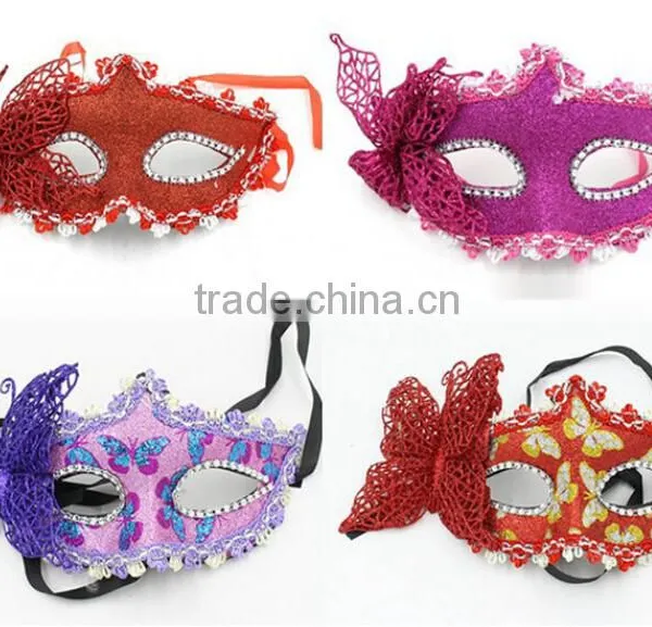 Yiwu Wholesale Halloween Carnival Christmas Party Colorful Princess Dance Use Butterfly Mask