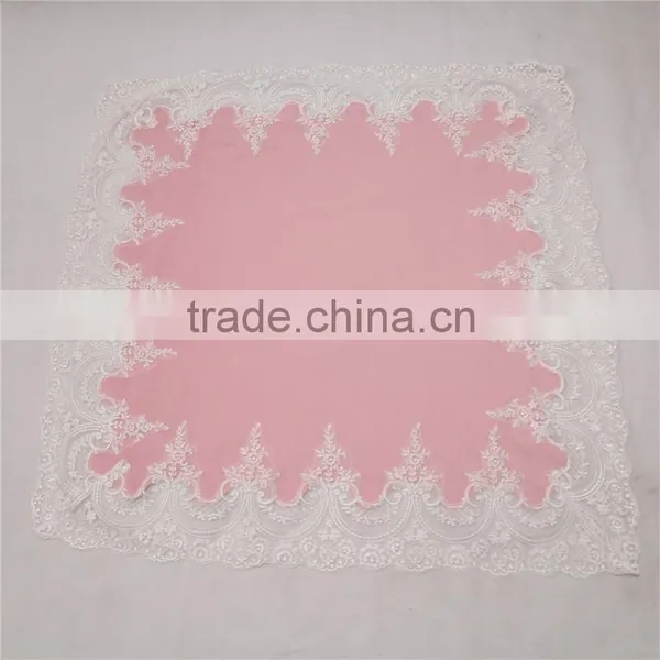 Factory New Design Cashmere Blanket With White Lace photo-6