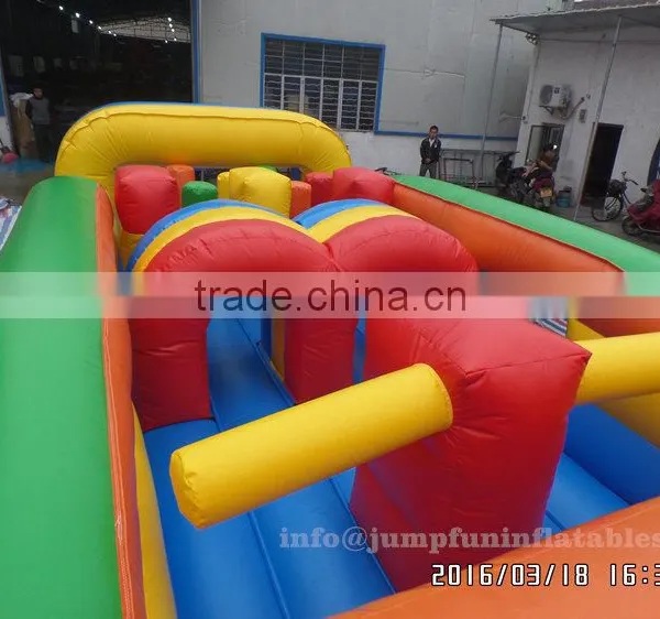 60feet Inflatable Obstacle Course for Sale, Cheap Inflatable Slide and Obstacle Challenge Children Bouncy Playground photo-5