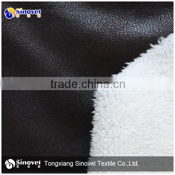 Micro Suede Bonded With Lamb Fur Fabrics for Shoes and Garments