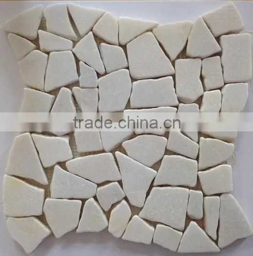 Natural Stone Mosaic With White Round Pebble Stone photo-6
