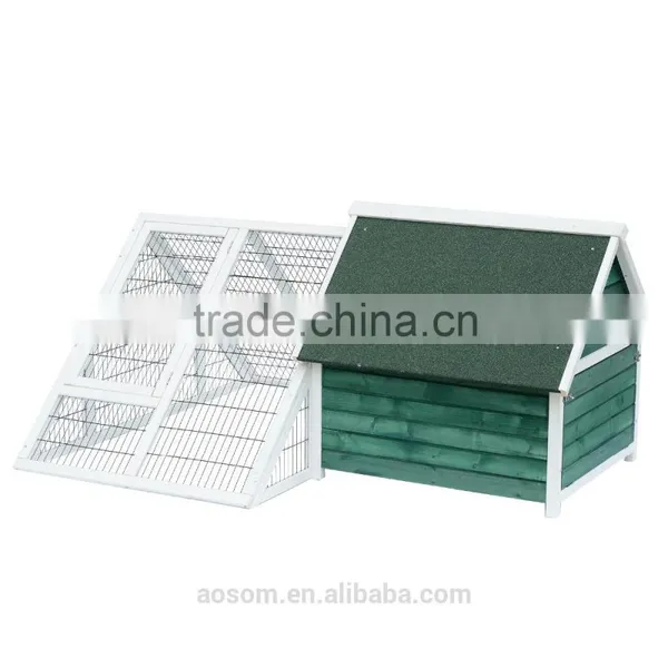 Pawhut Chicken Rabbit Cage Coop Deluxe Large Nesting Box Run Outdoor photo-5