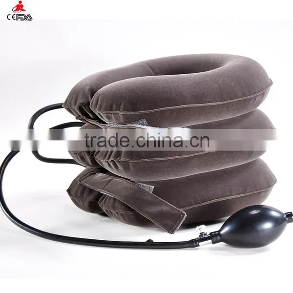 Full Flannel Inflatable Air Neck Traction /Soft Air-pressure Neck Traction Cervical Collar/cervical Traction Device photo-4