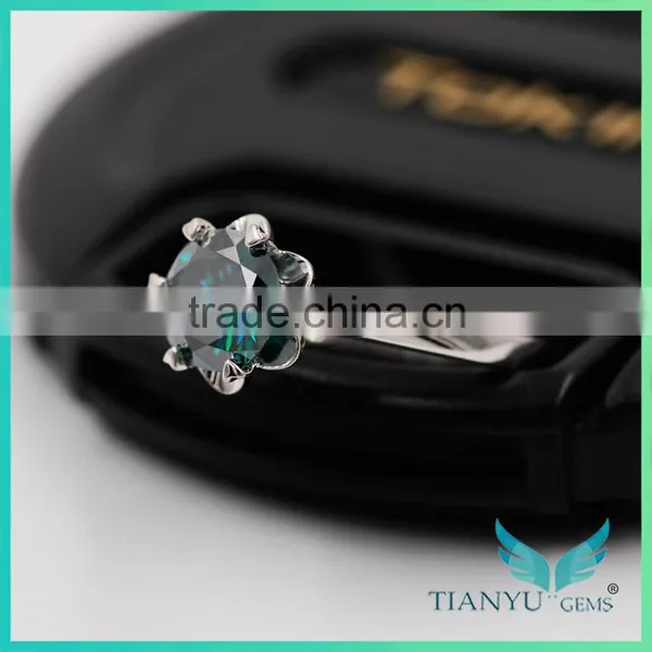 1 ct Color Moissanite Green Moissanite 925 Sliver Rings for Women Party Rings Jewelry photo-3