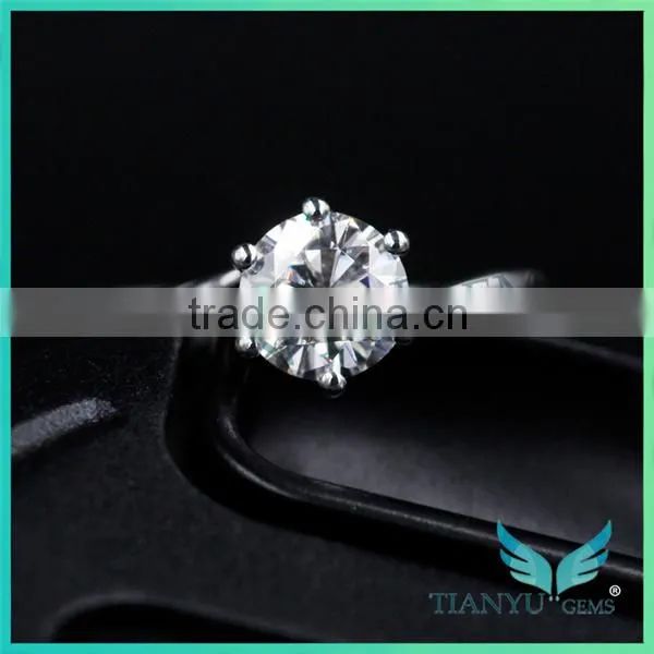 Engagement Ring Gold Moissanite Diamond Wedding Ring photo-5